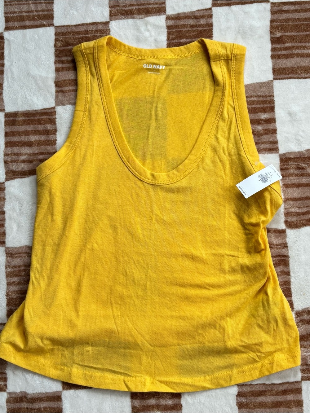 Old Navy Bright Yellow Scoop Tank Top